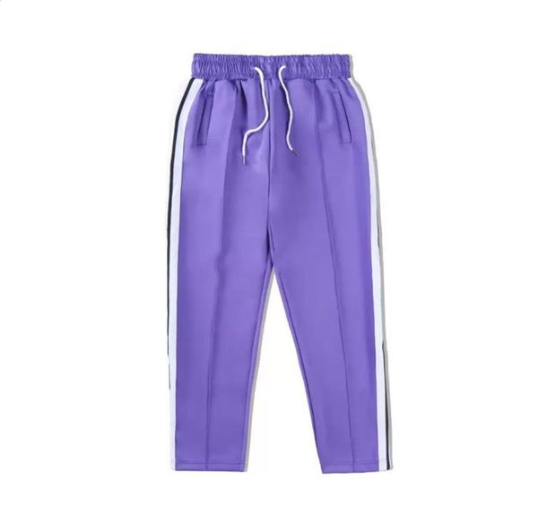 

designer mens pants palmss loose men sports long pant zipper jogger trousers casual sweatpants joggers side stripes sport sportwear 5uuiy, Black