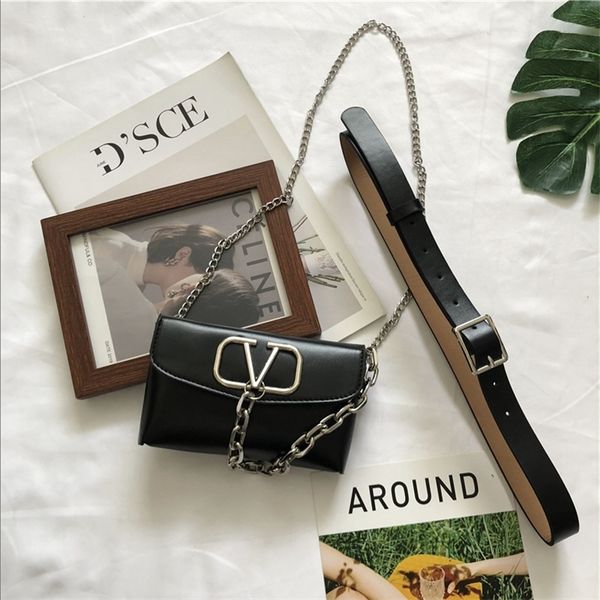 

texture mini bag women's new messenger single shoulder style waist belt i