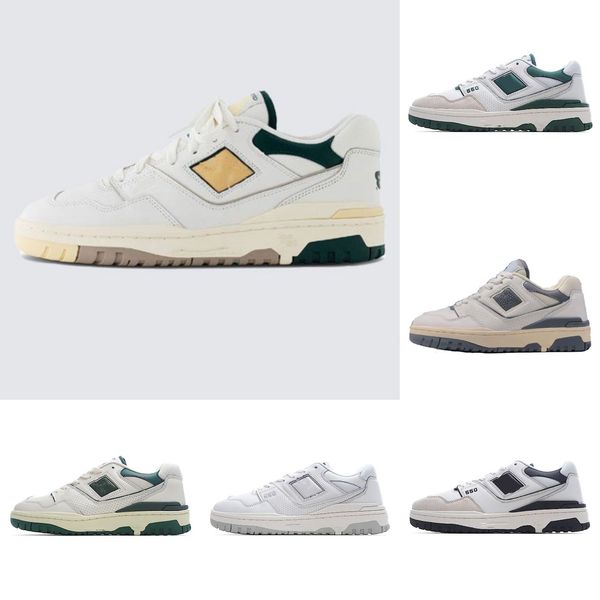 

basketball shoes bb550 b550 550 ald designer white navy green men women low leather suede natural green aime leon dore jump man athletic run