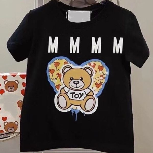 

childrens t-shirts kids designer clothes girls boys clothes short sleeve family clothing printed with rabbit bear red heart 90-150 s-4xl 10, Blue