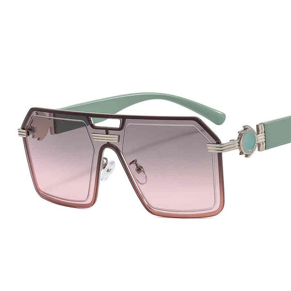 

ggjh8196 new fashion square sun glass retro modern luxury sunglass men 2022, White;black