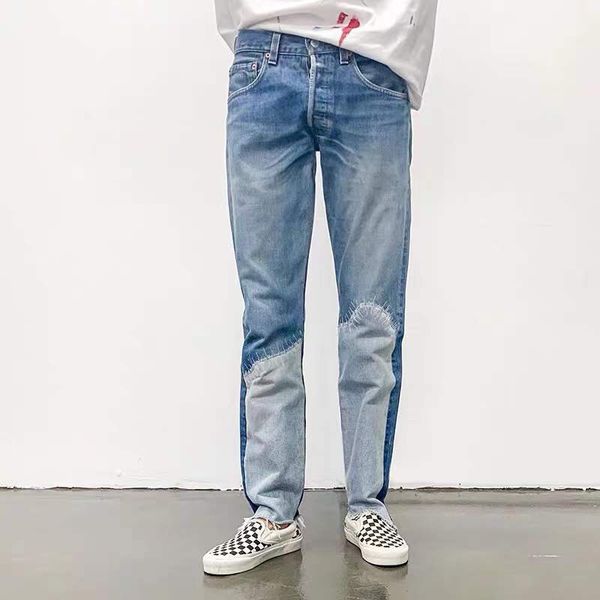 

jeans vintage stitching washed men wonmen straight, Black;brown