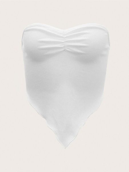

ruched front bandana tube 81lu#, White