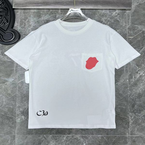 

mens classic luxury t shirts brand ch man tees sanskrit letter t-shirt summer horseshoe flower cross short sleeve designer tshirts hip hop s, White;black