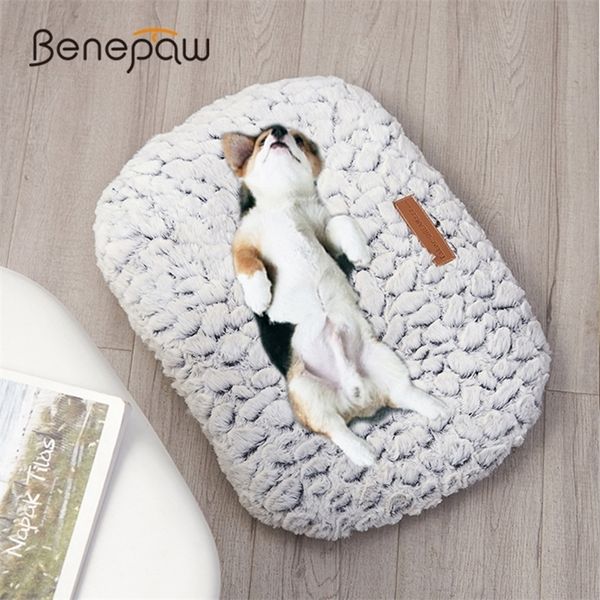 Benepaw Autunno Inverno Caldo Letto per cani Morbido e confortevole Spessore Peluche Antiscivolo Cucciolo Tappetino per animali domestici per cani di taglia piccola, media e grande Gatti 210224