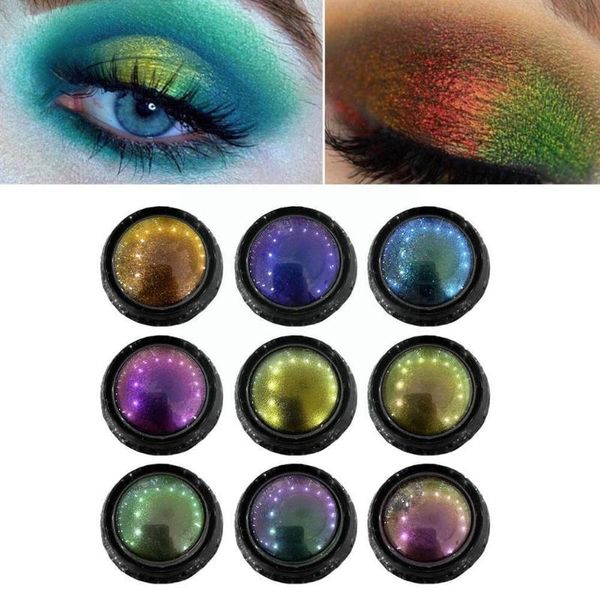 Lidschatten Chamäleon Lidschatten Metallic Shiny Palette Pulver Make-Up Pigment Augen Kosmetik Professionelle Party N0n3Eye