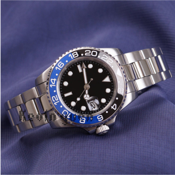 

fashion mens mechanical watch automatic gmt blue ted ceramic gold, Slivery;golden
