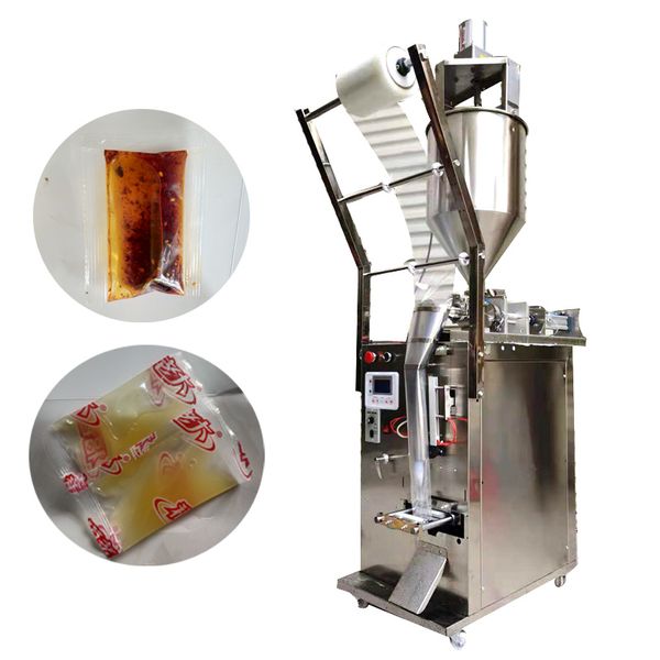 110 V 220 V Automatische pneumatische Verpackungsmaschine für Tomatensauce Honig Shampoo Ketchup Edelstahlpaste Flüssigkeitsfüllpackungsmaschine