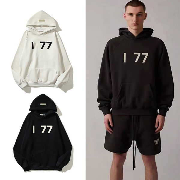 

mens designer hoodies loose number print hoodies high street couple hooded sweater trend casual oversize 22ss sweatshirts, Black