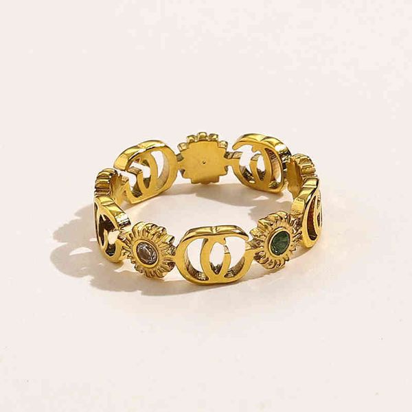 

factory outlet ancient daisy women's letter chrysanthemum net red ring, Silver