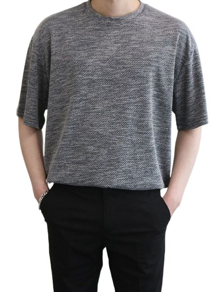 

dazy men space dye tee r45f#, White;black