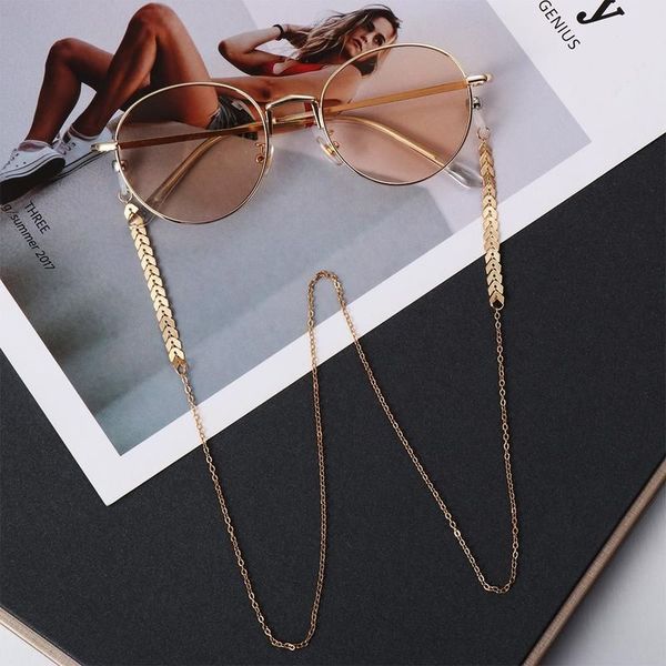 

fashion acrylic crystal glasses chain neck strap beads pearls eyeglasses necklace gold metal sunglasses cord lanyard 220615