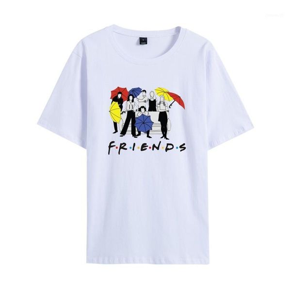 Homens camisetas 2022 Fresco Amigos Camiseta Homens Mulheres Verão Algodão Curto Manga Carta Impresso Tshirt Casual Streetwear Engraçado Tees