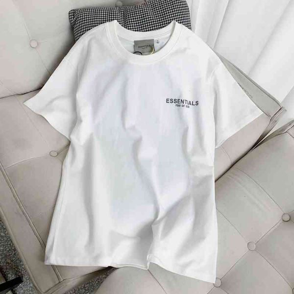 

men's fashion personality trend new short-sleeved brand wholesale fog fear of double thread essential flower short sleeve couple loose, White;black