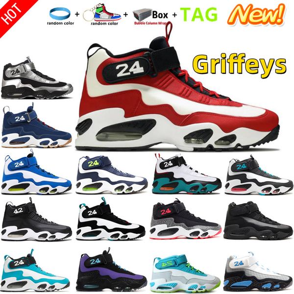 

new penny hardaway griffeys 1 men basketball shoes mlb sweetest swing all star cincinnati red varsity freshwater purple venom midnight navy