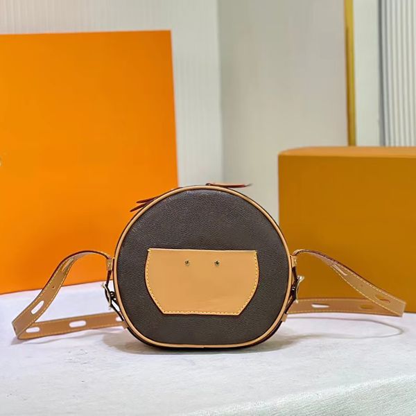 

designer bags monogram leather round bag shoulder messenger bags fashion mini boite chapeau women's handbags vintage handbag