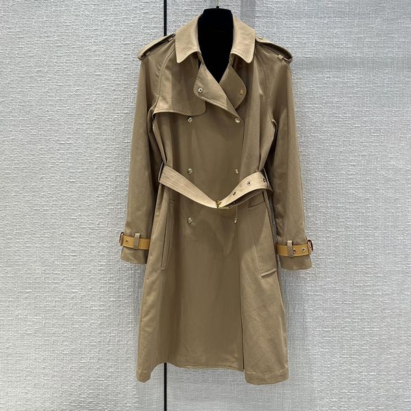 

luxury womens trench coats spring autumn long sleeve coat casual fashion outerwear, Black