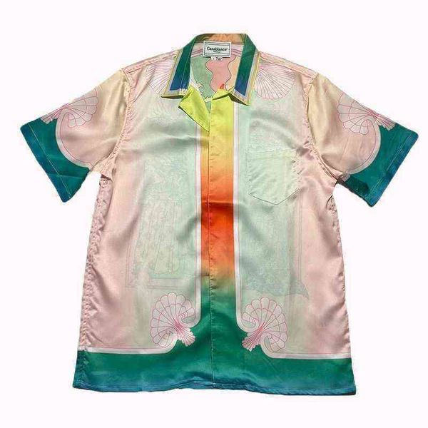 Casablanca 24SS Camicia a maniche corte da sogno con fiaba estiva con stampa siciliana SMLXL