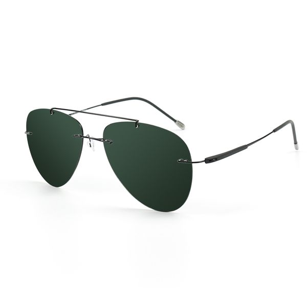 Modedesigner-Sonnenbrille, randlose Sonnenbrille für Herren und Damen, mit TR90-Rahmen aus Titanlegierung und polarisierten UV400-Linsen, Laufen, Angeln, Baseball, Fahren, Strand