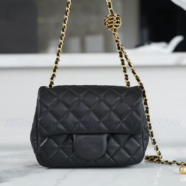

mini gold ball designer shoulder bags fashion handbags luxurious original wholesale new style for woman cf diamond lattice crossbody leather