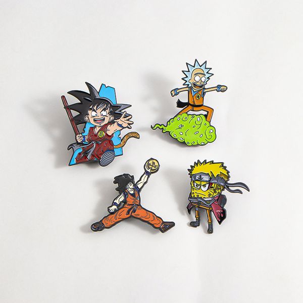 

akatsuki hard enamel pins collect cute animation collect metal cartoon brooch backpack hat collar lapel badges fashion jewelry, Blue