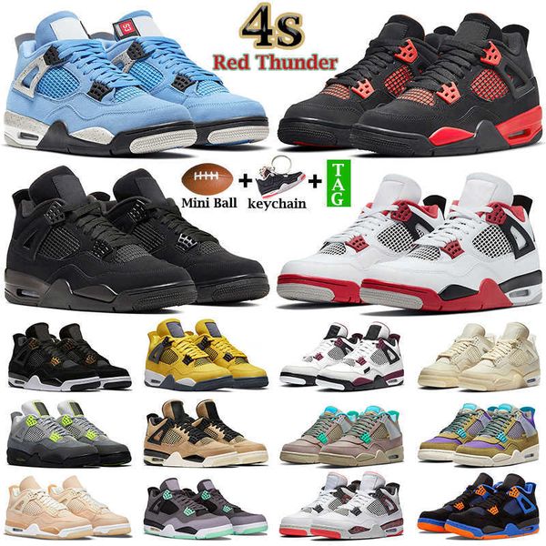 

men women basketball shoes jumpman 4s 4 wild things red thunder fire royalty university blue white oreo black cat bred mens trainers sport s