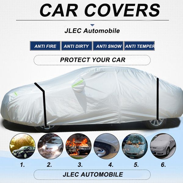 

universal fit car suv sedan hatchback cover anti-uv outdoor rain shield snow sun uv snow dust resistant protection covers 1 set