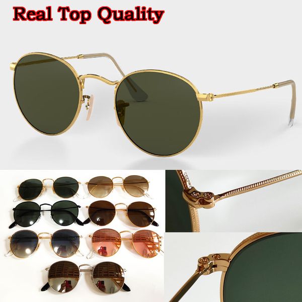 

aviator sunglasses luxury round designer men women fashion glasses retro uv400 protection glass lenses sun glassess eyewear shades oculos wi, White;black