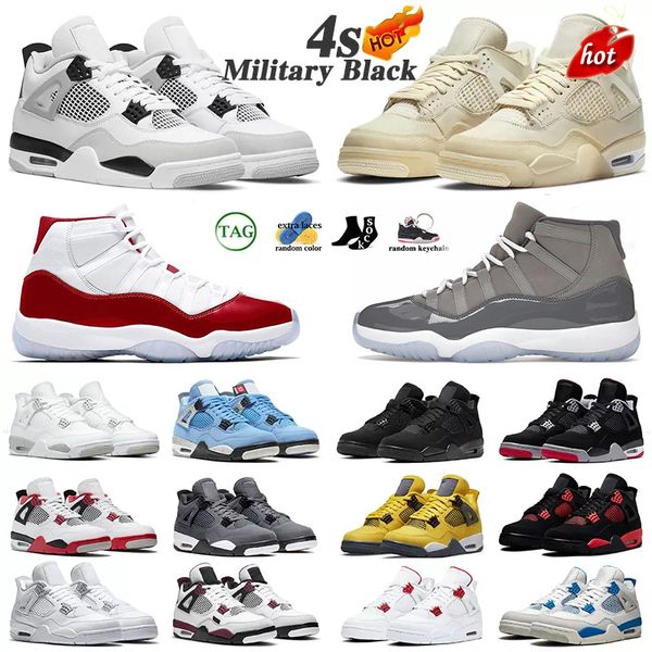 

jumpman 4 4s military black basketball shoes men red thunder jordens 4 sail black cat white oreo pure money 11s cool grey cherry concord