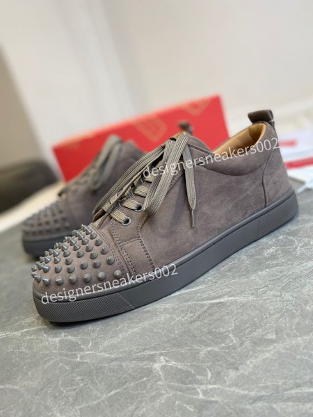 

2022 red bottoms loafers sneakers designer shoes mocassin shoes flats suede men womens studded leather trainers jogging walking shoe, Black