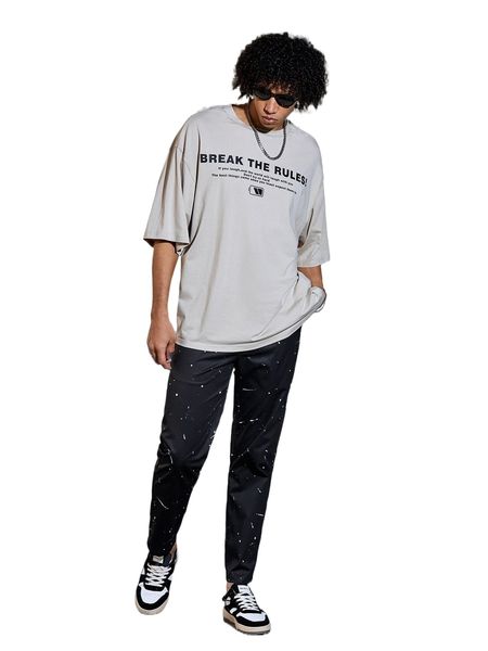 

men graphic straight leg pants j9he#, Black