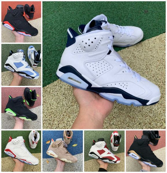 

2022 vi 6 6s men basketball shoes midnight navy mint foam university blue electric green bordeaux triple black infrared unc white red oreo