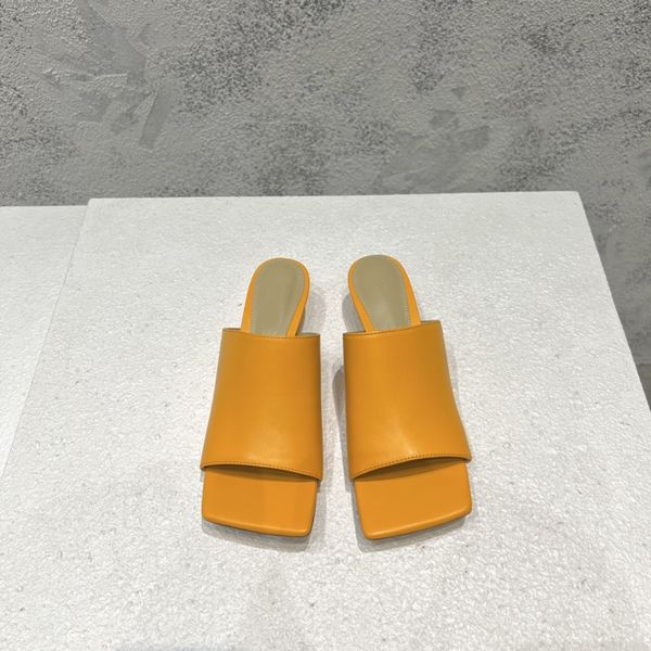 

slippers slides foam runners designer women shoes sandal designer sliders solid genuine leather 4 cm high heel bottom brand logo comfort col, Black