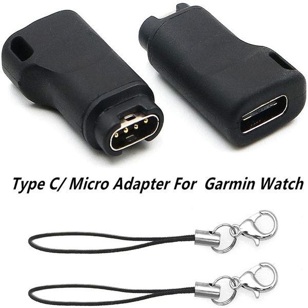 Conversor USB tipo C/Micro Charge para Garmin Fenix ​​7/6/5x Instinct 2 Venu 2 Plus Tactix Epix Enduro Forerunner Vivomove Adaptador