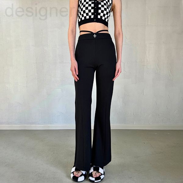 

women's pants & capris designer  smfk mermaid classic casual pants bu32, Black;white