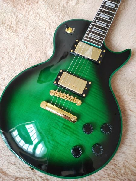 

guitar store standard green gold electric guitar fast