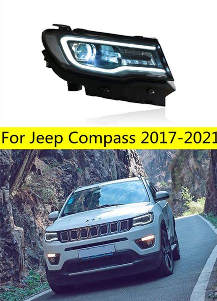

car led headlights for jeep compass led headlight 20 17-2021 high beam turn signal daytime running lights