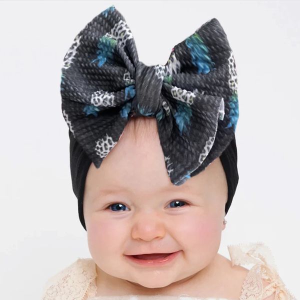Turbano de bowknot de bowknot para babá para a bandana de cabeceira de nylon de nylon para bebê