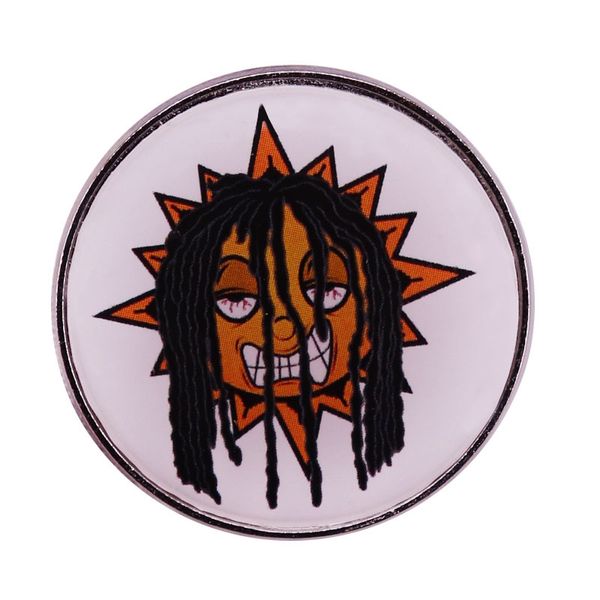 

crazy glo gang graffiti characters hip hop art brooch badge enamel pin, Blue