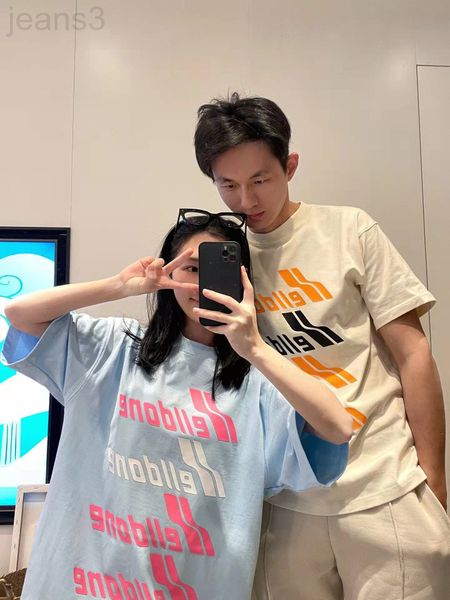 

women's t-shirt designer 2022 spring / summer new welldone contrast letter printed loose t-shirt ins style couple short sleeve net red, White