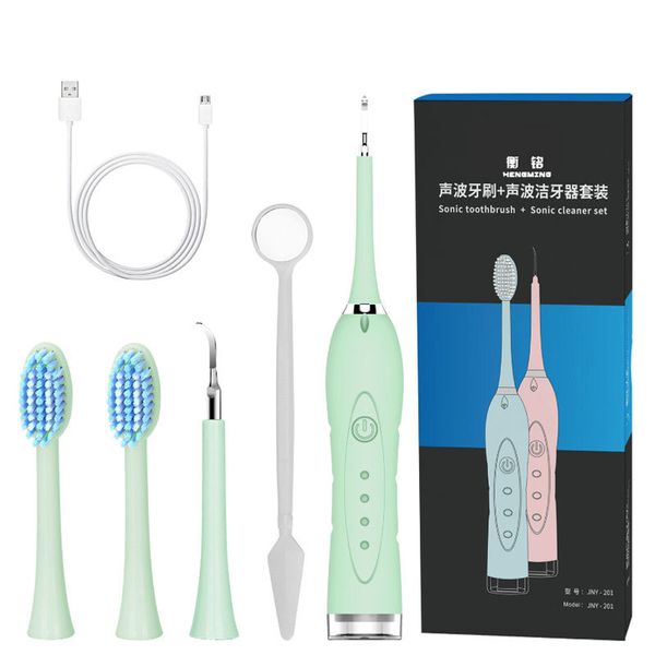 Scaler dentale elettrico Vibrazione Rimozione calcolo dei denti Macchie soniche ad alta frequenza Tartaro Detergente per spazzolino
