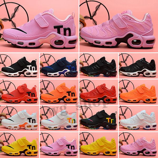 

designer toddler tn mercurial kids girl shoes children tn plus boys girls running sports sneakers trainer tns chaussures pour enfant 28-35, Black