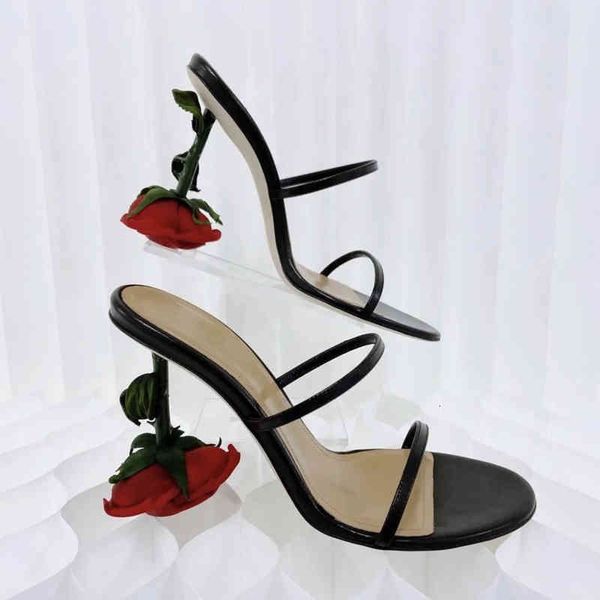 

dress shoes women's shoes genuine leather flip flops super pink flower pumps designer summer open slides, Black