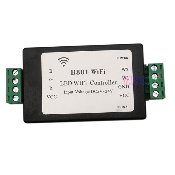 H801 RGBW WiFi LED-Controller für RGBWS-LED-Streifenlichtband DC5-24V-Eingang; 4CH*4A-Ausgang