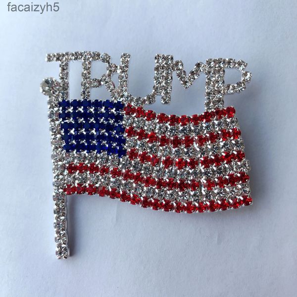 

pins brooches designer letter trump diamond flag clothes backpack jeans accessoriesbsug, Gray