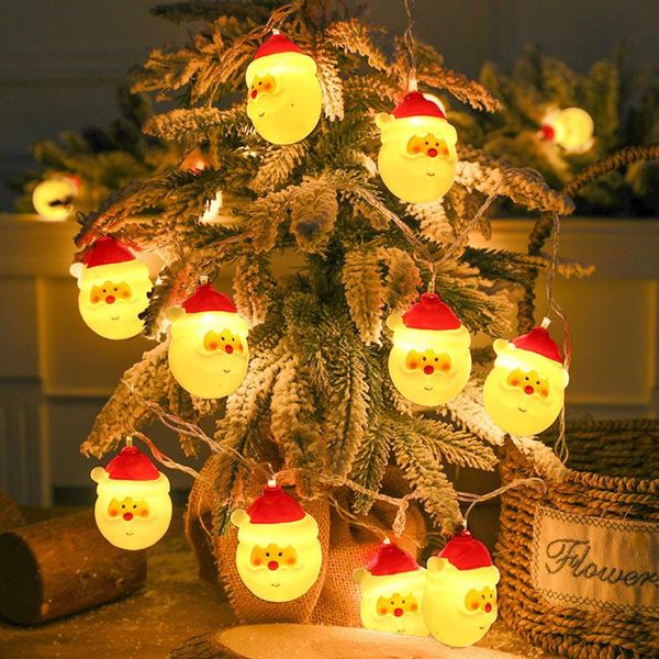 Saiten Weihnachten Led Licht String Anhänger Weihnachten Glückliches Jahr 2022 Noel Navidad Dekor Baum Schöne Santa Claus Beleuchtung PendantsLED