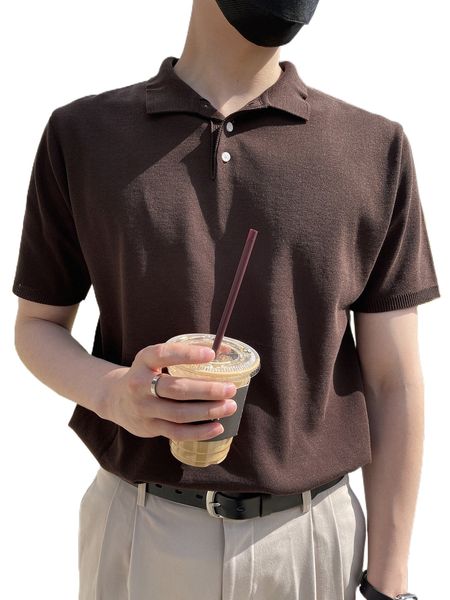 

dazy men polo neck knit 23rh#, White;black