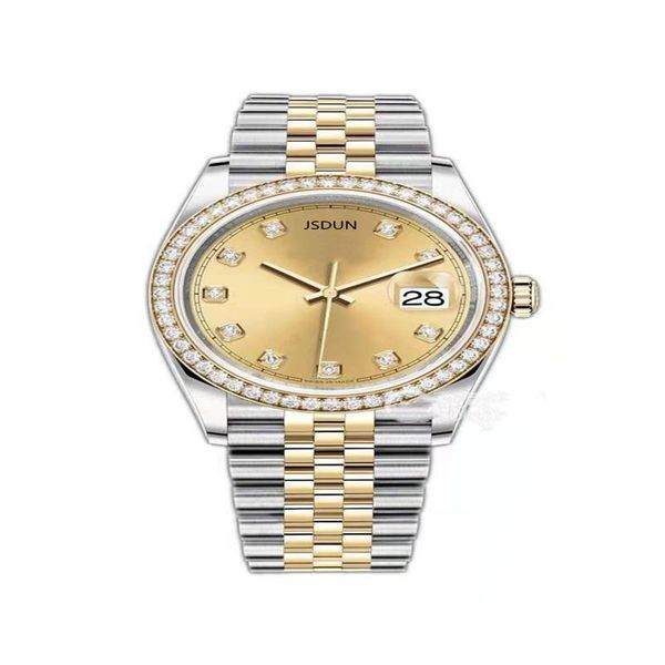 

master designed automatic mechanical women's watch luxury fashion dial 316 fine steel waterproof calendar folding buckle 310e, Slivery;golden