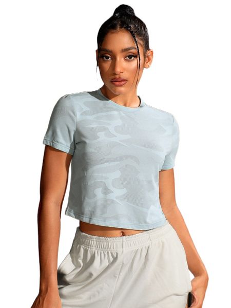 

colorblock breathable softness sports tee 59pl#, Gray