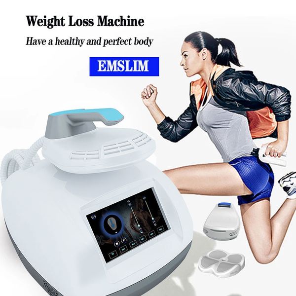 Uso domestico Una maniglia HIEMT ems stimolatore muscolare corpo Modellamento rimozione cellulite riduzione scultore emslim neo rf macchina per scolpire il corpo